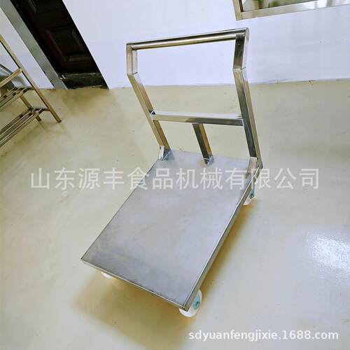 万不钢静音推手推车平锈板车仓库搬运车向轮运输小车WJZ拉货车