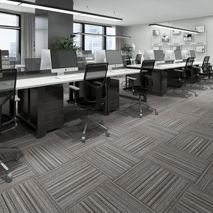 办公室专用方块拼接地毯商用高档台球厅大面积写字楼全铺pvc环保