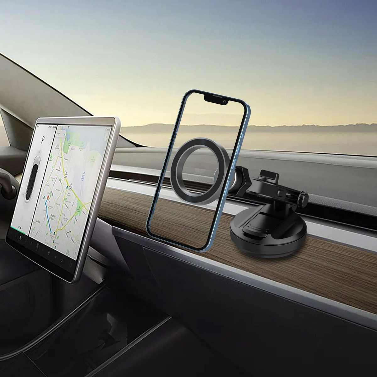 24新款车载磁吸支架适用仪表台挡风玻璃吸盘式手机导航支架伸缩