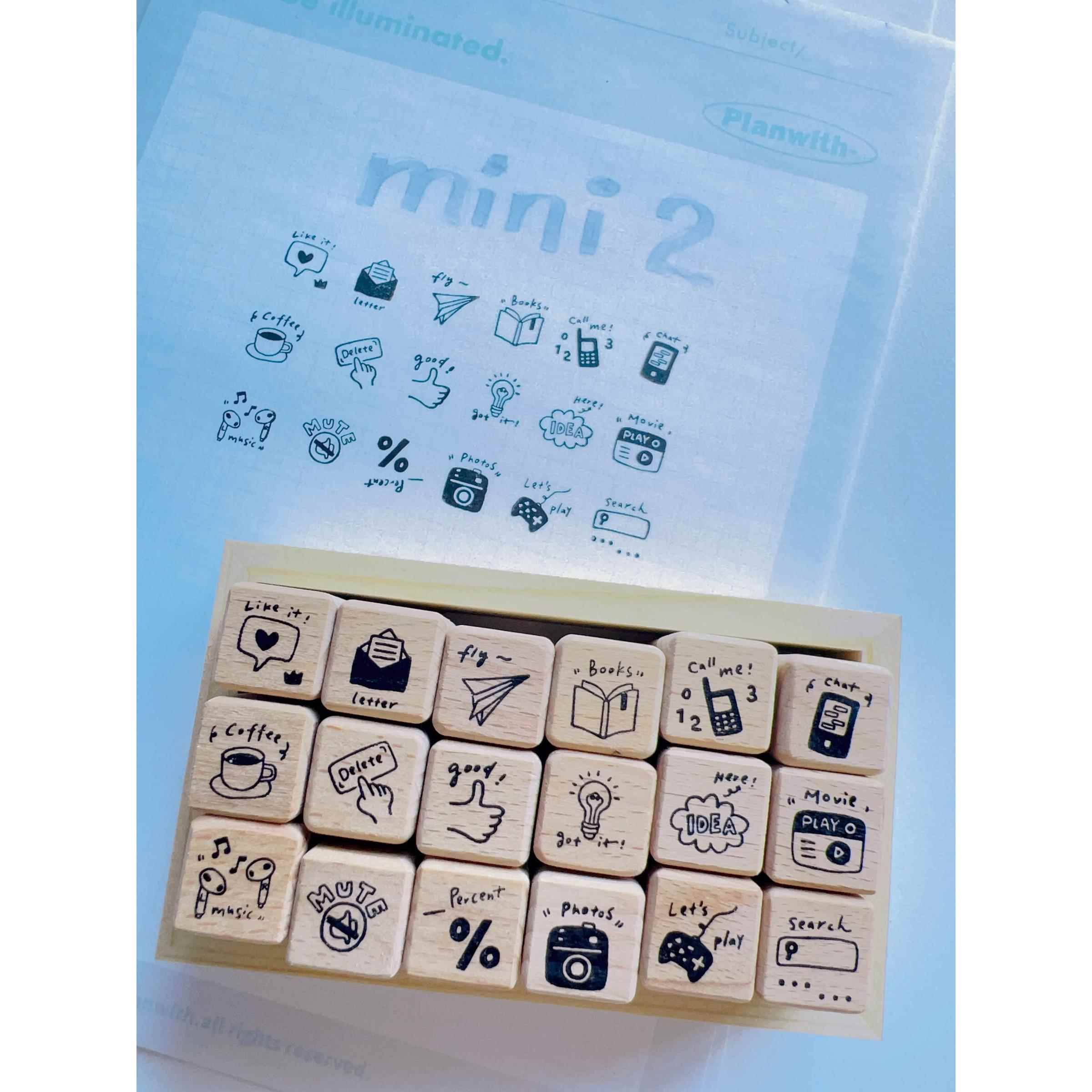 有间手帐mini迷你小印章手帐本时间轴打卡文具树脂木质图章tt