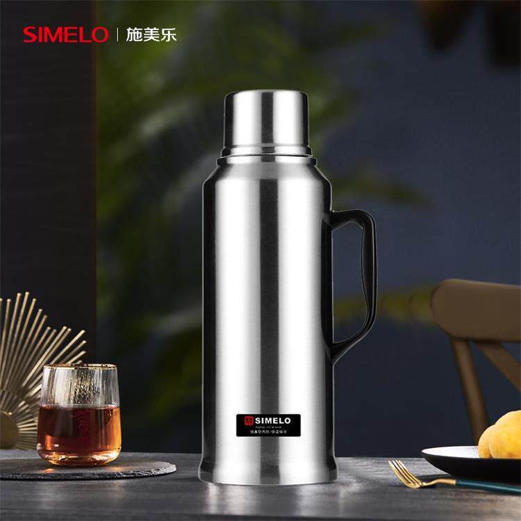 SIMELO全钢不锈钢玻璃内胆热水壶家用暖壶办公室保温瓶保温壶