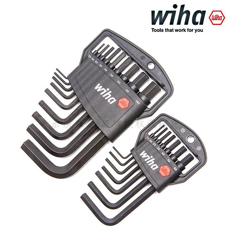进口德国wiha威汉350H9公制短平头内六角扳手9件套装 06378 06379