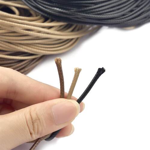 5Meters/Lot 1-3mm Leather Cord Round Wax Rope String Jewelr1