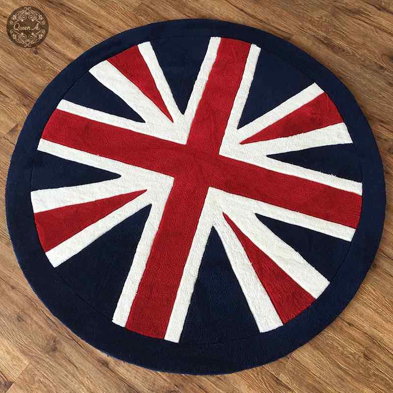 高档时尚牌英腈伦客厅书房圆地毯tufin潮g簇绒手工纶厚t卧室床边