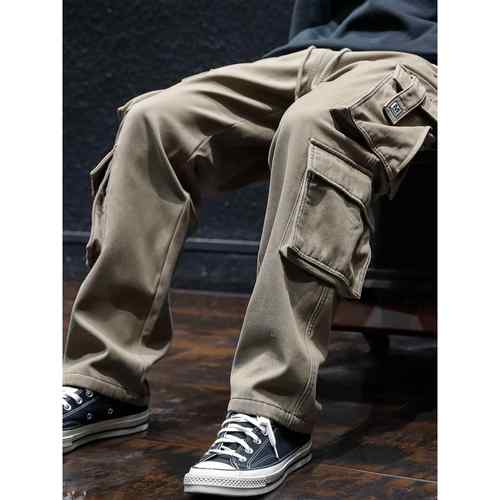 it neith BIAS潮牌直筒工装裤男宽松大码裤子20251秋冬新款休闲裤