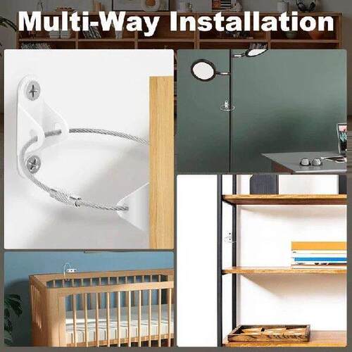 10 Pcs Furniture Anchors Baby Proofing, Anti-Tip Metal