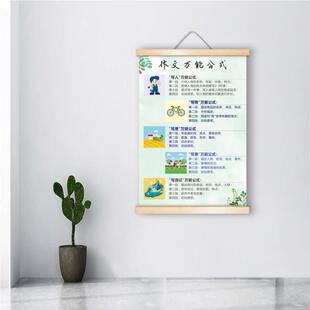 作文万能公式挂图小学生语文三四五六年级必背基础知识点卷轴挂画