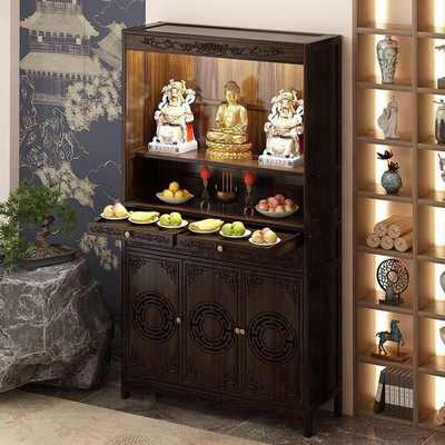 新中式供桌家用香案财神爷柜子贡桌佛台神台供奉台神龛玄关台条案