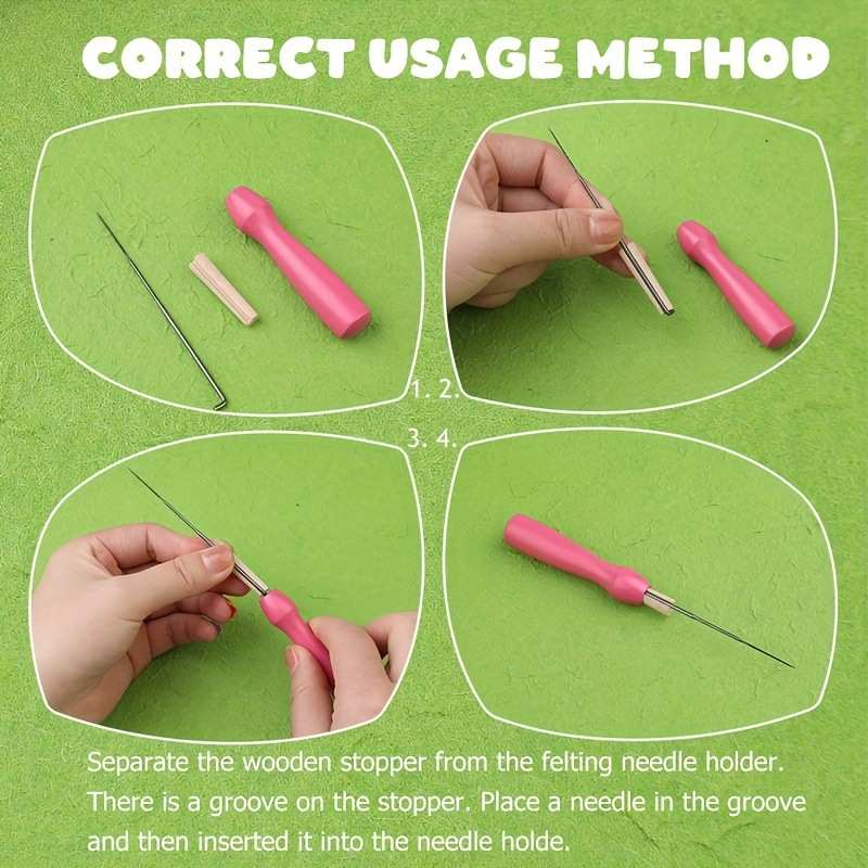 热销木戳多规格戳针指套组合diy羊毛毡戳戳乐工具套装易毡化