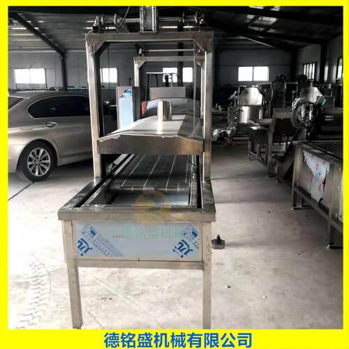 齿轮翻转出料的油条油炸机 小酥鱼猪肉条油炸流水线 鸡腿油炸机
