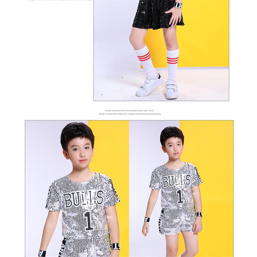 高档儿爵舞演出服嘻装童女童哈街舞套装幼儿啦啦队士服健美操表演