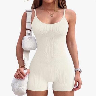Women's suspender tight jumpsuit shorts 女装吊带紧身连体短裤