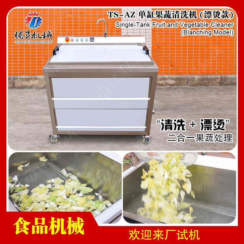 小型果蔬气泡清洗漂烫机一机多用水果蔬菜漂烫机械商用预处理