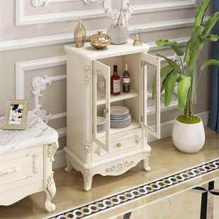 欧式 酒柜关实木餐柜边柜客厅玄柜储物小收纳现代简约ISP墙角柜隔