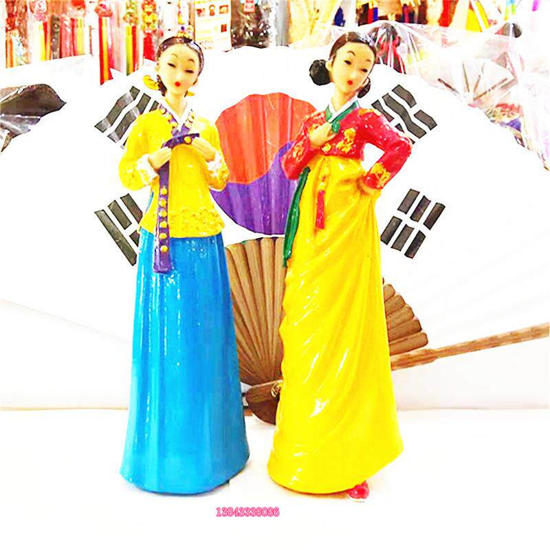 韩式烧烤店开业装修装饰品摆件朝鲜族韩服人偶皇后公主摆件摆饰品