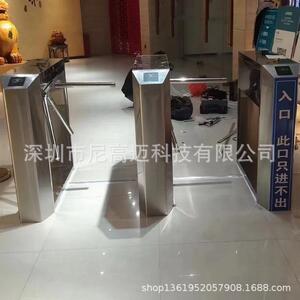 智能不锈钢三辊闸 酒店大堂出入口刷卡门禁三杆滚闸 桥式三叉挡杆