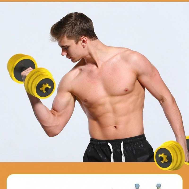 UV9哑铃男士健身家用包胶包铁杠铃组合女士哑铃可调节重量健身器