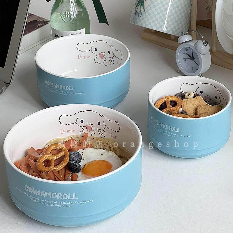 可爱玉桂大耳狗陶瓷泡面碗宿舍学生家用餐具带盖子可携式保温饭碗,餐饮具,碗,淘宝优惠券,粉丝福利购,淘宝优惠卷