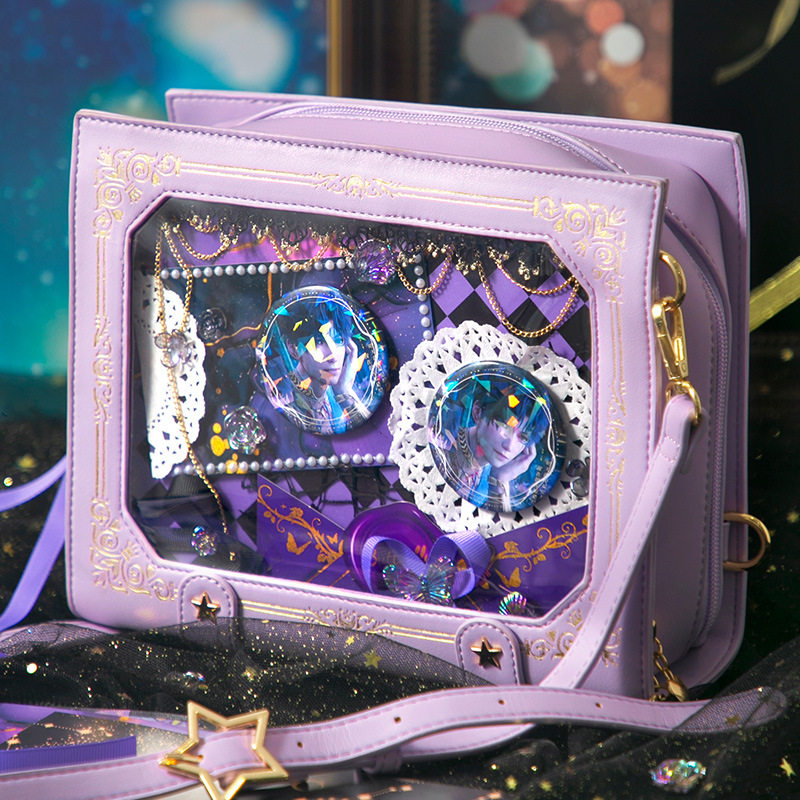 小食量丝带蕾丝痛包diy材料全套扎痛包背景纸二次元装饰贴纸红色