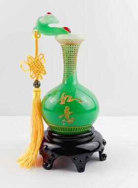 平安如意花瓶客厅摆件装饰品新房乔迁礼品桌面玄关电视柜酒柜摆设