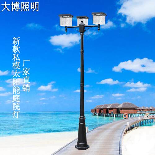 led路灯特色四方灯罩压铸铝欧式庭院灯小区商业街路灯厂家