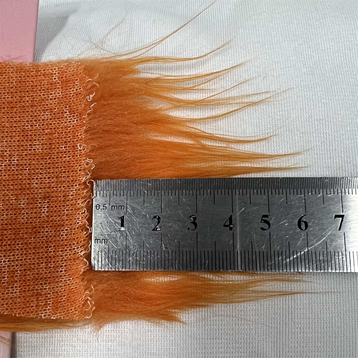 落水毛现货 5-6cm滚束直长毛 加长洗水兔毛 棉花娃娃头发绒布面料