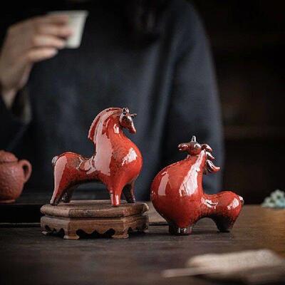 Ceramics, Ancient Chinese Tang Dynasty Horse Ornaments,