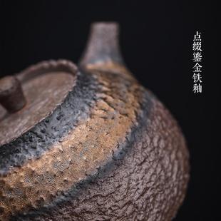 老岩泥石纹正把陶瓷过滤泡茶壶功夫茶具手工家用古早烧复古泡茶壶
