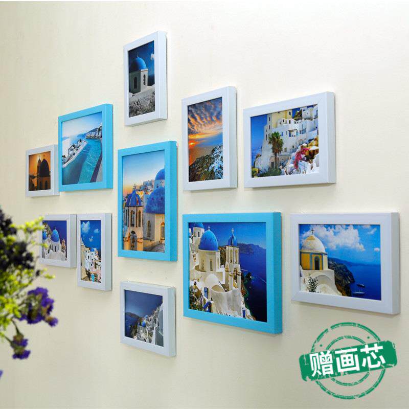 简约现代照片墙装饰免打孔创意相片墙贴相册背景墙相框挂墙贴组合