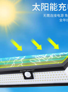 壁灯感应庭院路灯壁灯灯花园户外118led太阳能 墙 厂家直销防水