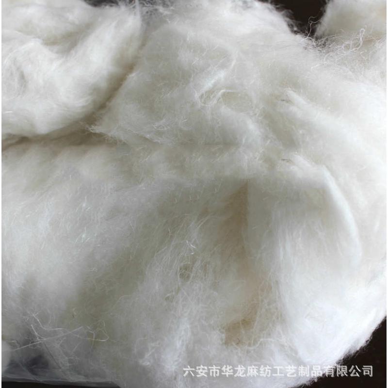 供应漂白脱胶亚麻纤维纺纱原料苎麻棉纱麻棉纱漂白麻纤维