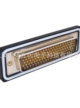 高密度ip67D-SUB连接器104公头防水接头直插104pin母头镀金实芯针