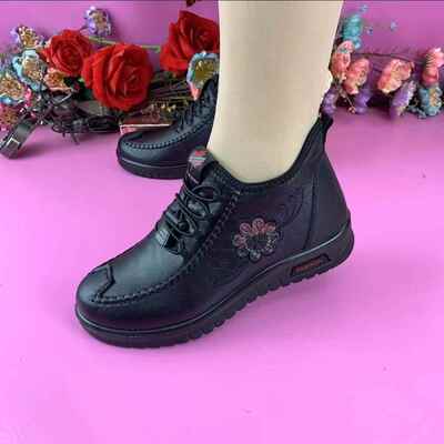 正品冬加绒保暖老北京布鞋女季棉妈加厚中老年妈鞋软鞋底防滑奶奶