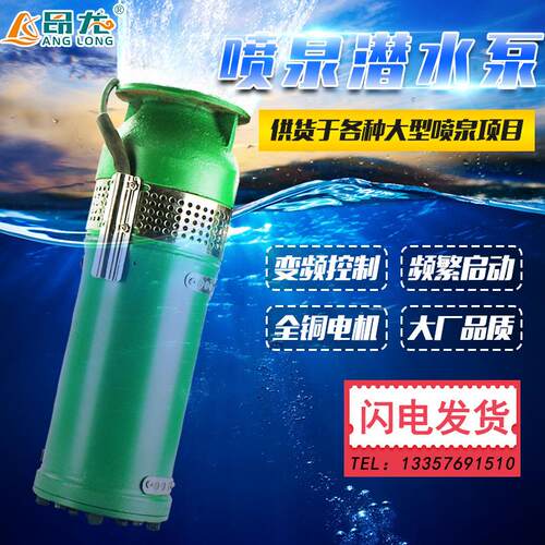 QSP/QSPF水浸式喷泉泵三相大流量出水音乐喷泉泵厂家