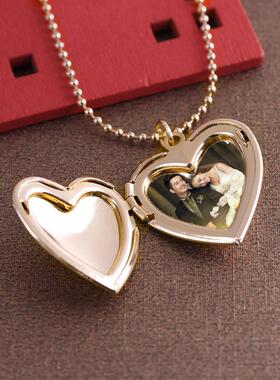 1PC Heart Shaped Friend Photo Picture Frame Locket Pendant f