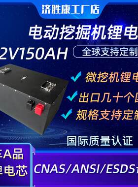 厂家现货小型挖掘机锂电池72V150AH微挖机磷酸铁锂三元锂电池