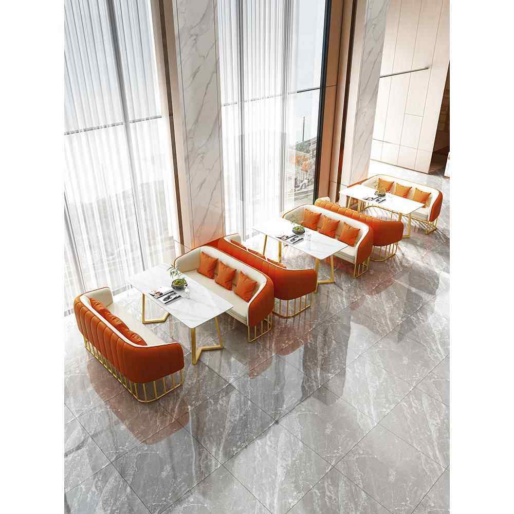 北欧简约办公洽谈接待沙发桌椅网红奶茶店咖啡西餐厅休闲卡座组合,商业/办公家具,沙发,淘宝优惠券,粉丝福利购,淘宝优惠卷