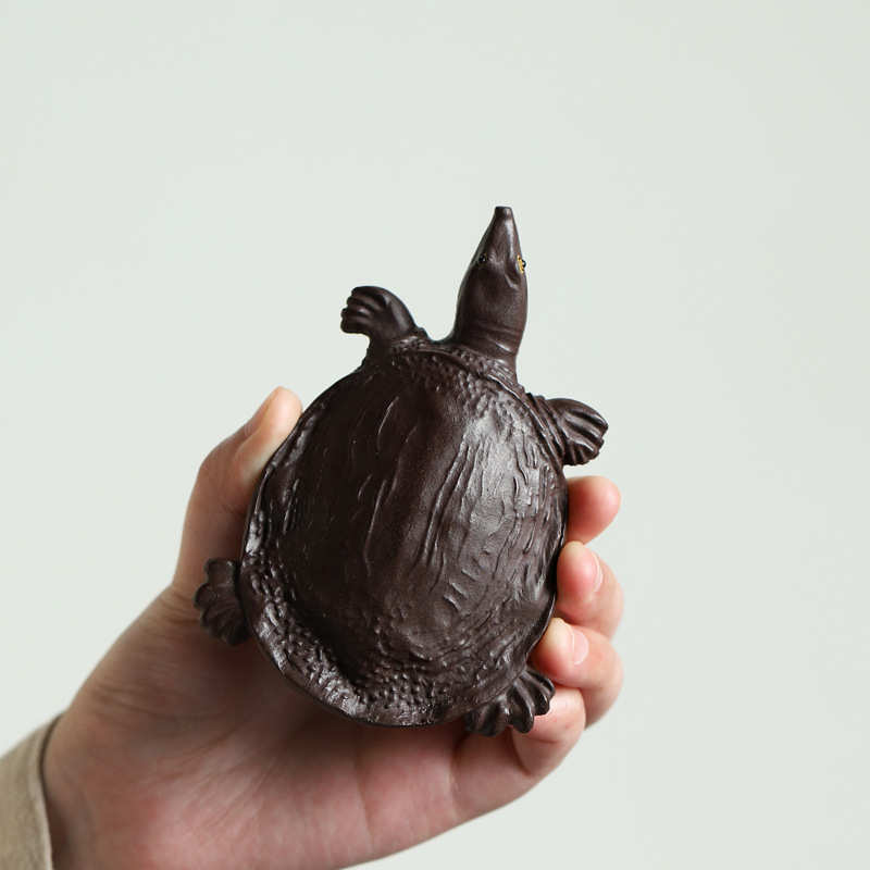 批发宜兴紫砂茶宠可养 富甲茶玩甲鱼摆件功夫茶具配件货