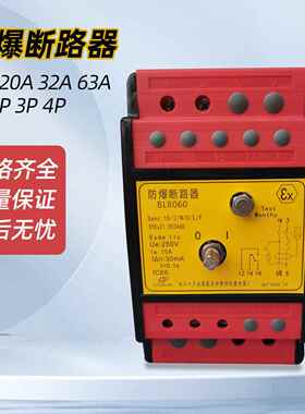 BL8060-32A/2/N/C 20A/3/N/C 63A/4/N/C防爆防腐断路器带漏电保护