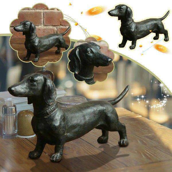 Dachund Statue Garden Decor-Yard Resin Dog Sculpture图片