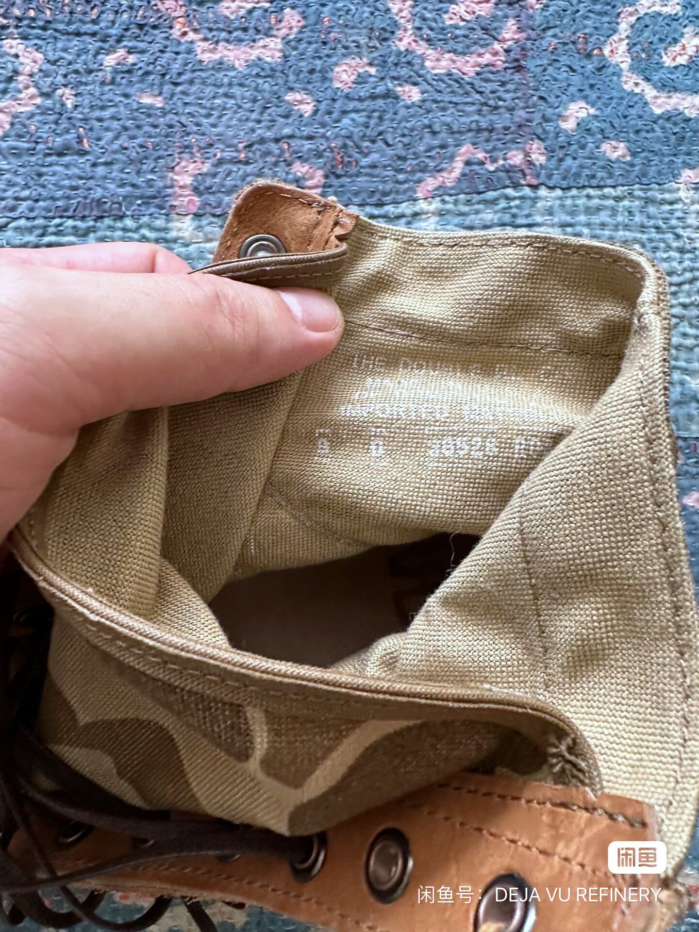 RRL Camouflage Suede Mid-Calf Boots — detail