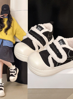 2025新款外穿百搭网红爆款加绒保暖厚底雪地靴女冬季增高软底棉鞋