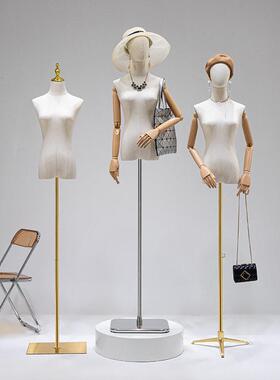 服装店模特道具女半身人台女装衣服婚纱人偶假人体模特展示架