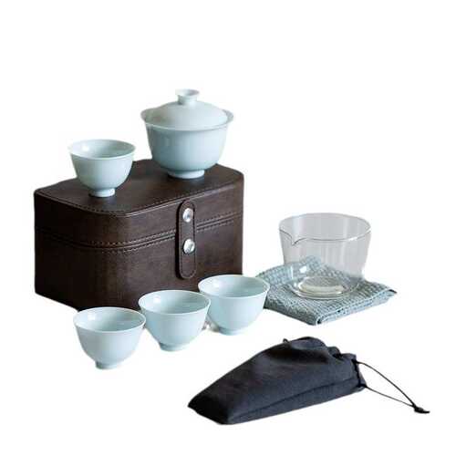 旅之合意青瓷旅行茶具陶瓷盖碗茶杯整套户外旅行便携式快客杯套组