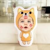 正品 214礼物女 来仔人定制照片抱枕订做形公十二生肖卡通靠枕个性