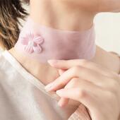 磁吸扣懒人丝巾护颈丝巾女士百搭装 直播饰品 饰遮颈纹蕾丝透气时尚