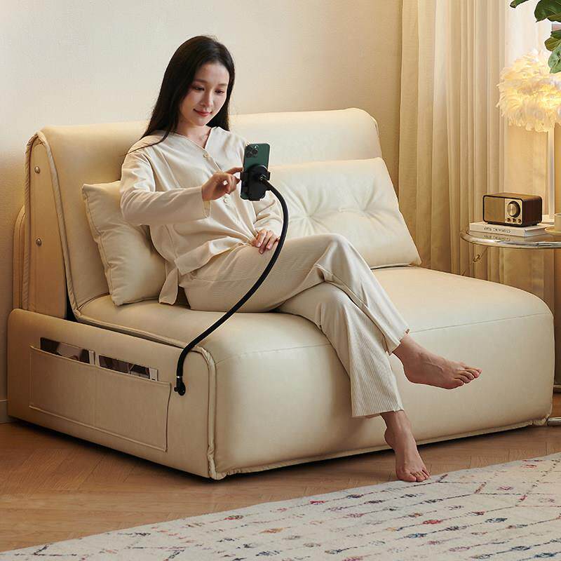 智能语音电动沙发床书房多功能可折叠两用2024新款单人小户型客厅