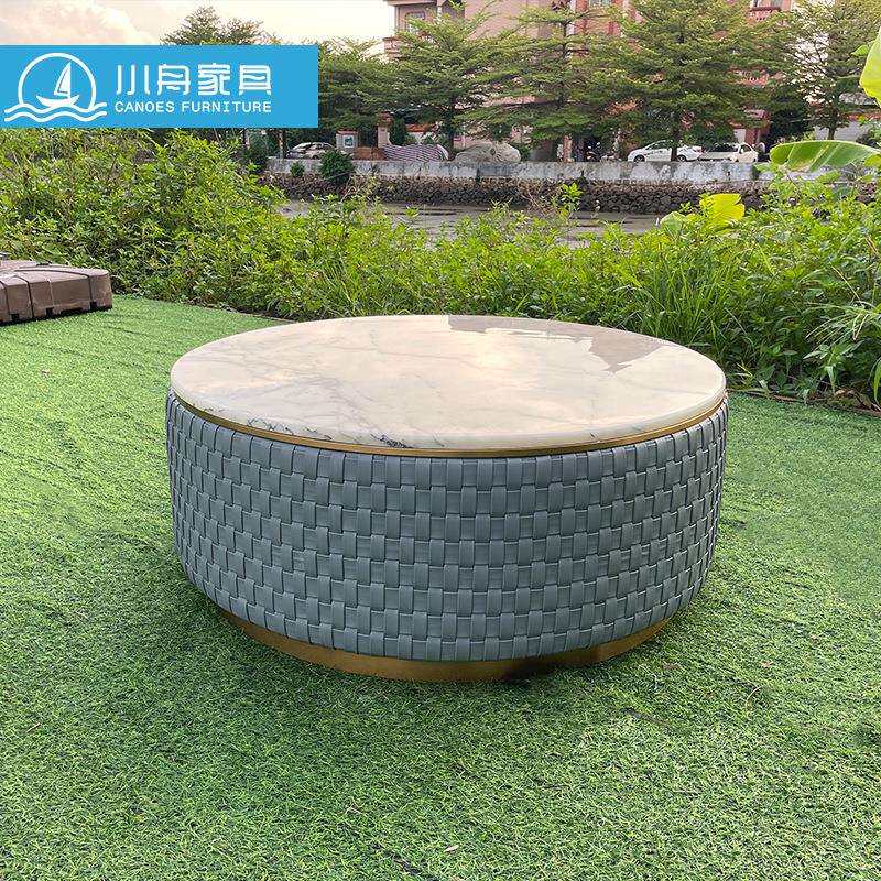 户外藤编沙发庭院阳台花园桌椅休闲猫窝茶几躺椅三件套组合家具