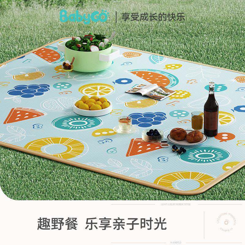 babygo户外防水防潮垫草坪露营地垫折叠便携隔热儿童野餐垫子进口