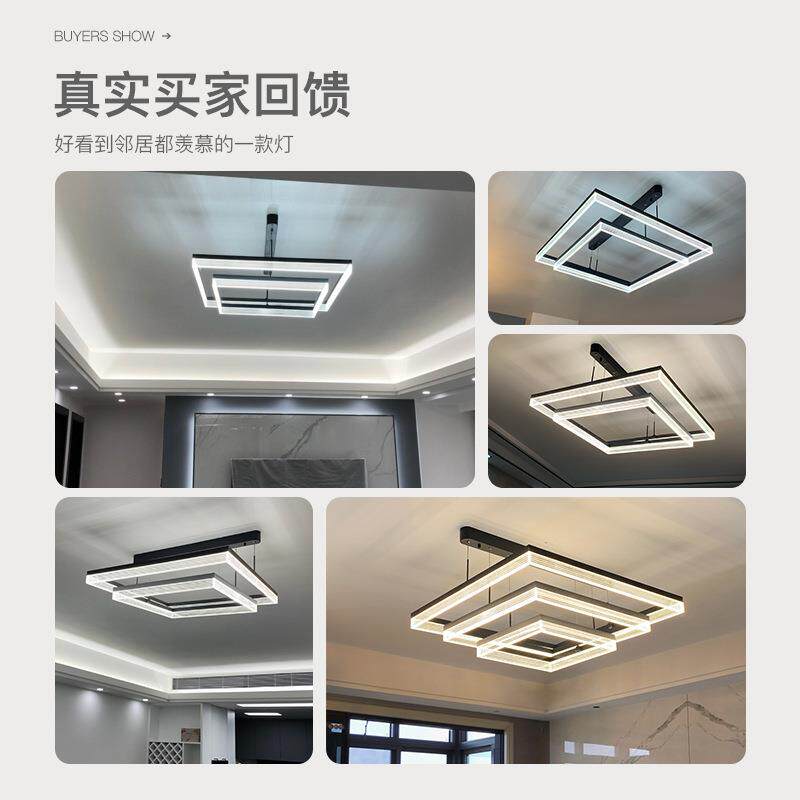 2025年新大款ZG9012现代简气约客吊灯灯具铝材亚克力餐厅创意照明